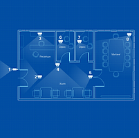 IP відеоспостереження 8 камер (2Мп) для офісу