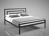 Металеве двоспальне ліжко ВЕРЕСК 160 чорний оксамит фабрика TENERO безкоштовна доставка