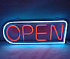 Неонова Led вивіска OPEN (відчинено) 500х200 мм з контролером і пультом, фото 11