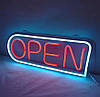 Неонова Led вивіска OPEN (відчинено) 500х200 мм з контролером і пультом, фото 3