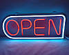 Неонова Led вивіска OPEN (відчинено) 500х200 мм з контролером і пультом, фото 10