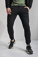 Мужские черные спортивные штаны весенние осенние однотонные , Демисезонные спортивные штаны черного цвета niki