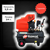 Компресор оливний Kowal Polska Bm24, 24 л, 8 барів, 230 л/хв