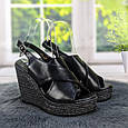 Босоніжки жіночі чорні високої платформи Loretta 4436, фото 2