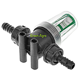 Фільтр обприскувача міжсекційний лінійний тонкого очищення Polimer (прозора склянка), фото 4