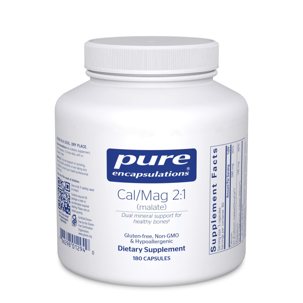 Калій/Магній (Малат) 2:1, Cal/Mag (Malate) 2:1, Pure Encapsulations, 180 капсул BX764