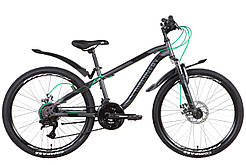 Велосипед 24" Discovery FLINT AM DD 2022 (темно-сірий із чорним (м))