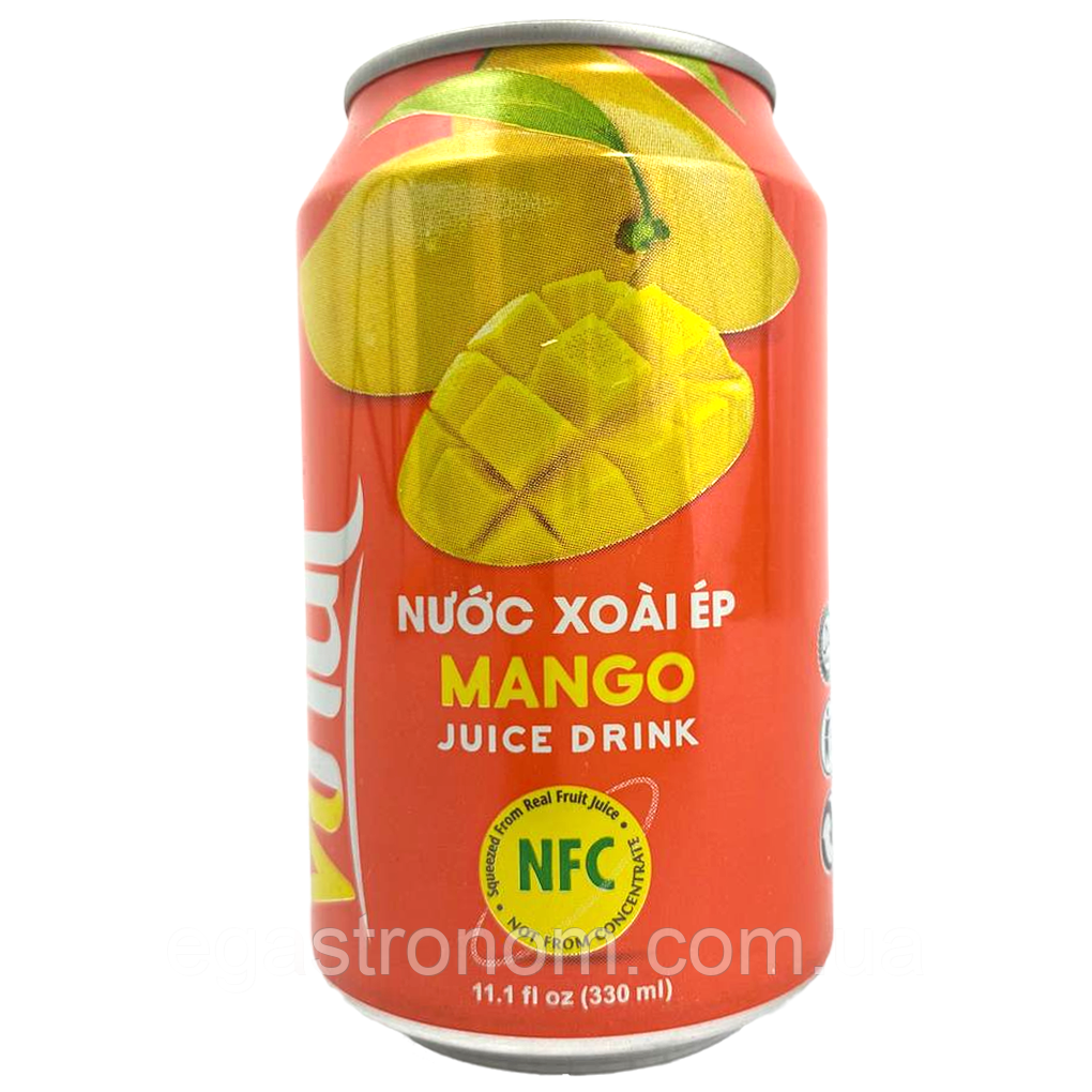 Напій газований зі смаком манго Вінют Vinut mango ж/б 330ml 24шт/ящ (Код: 00-00016175), фото 1