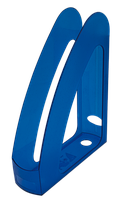 Лоток для паперів Арніка пластиковий вертикальний ВЕСЕЛКА передня стінка синій 80533