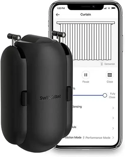 Розумний електропривод для штор, інтелектуальний електродвигун SwitchBot Smart Curtain Motor U Rail 2, (чорний)