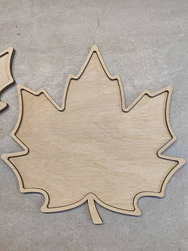 Заготовка під мозаїку "Кленовий листок" 20*20см, основа з бортиком для творчості