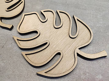 Заготовка під мозаїку "Листок монстери" 13*18см, основа з бортиком для творчості