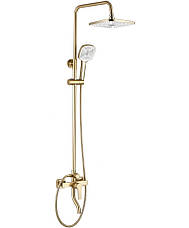 Душовий гарнітур REA ARGUS BRUSHED GOLD золотий матовий з виливом, фото 3