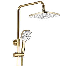 Душовий гарнітур REA ARGUS BRUSHED GOLD золотий матовий з виливом, фото 6