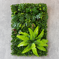 Штучний фітомодуль із зеленню та листям Папороті 40*60 см