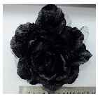 Брошка, заколка чорна Троянда 13 см