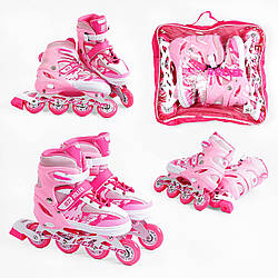 62870 L Ролики Best Roller розмір 38-42 колеса PU, ПЕРЕДНІЄ КОЛІСО СВІТКА 24.5-26.5 см