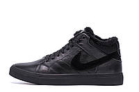 Мужские зимние кожаные ботинки Nike Black Leather