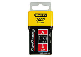 Скоба для степлера STANLEY "Light Duty" тип "А", h= 8 мм, 1000 шт.
