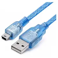 Дата-кабель Infinity USB (тато) - mini BM (тато) 5pin, 3.0 м Blue