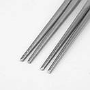 Палички для їжі суші, локшини та лапші титанові, багаторазові 195 мм, фото 2