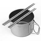 Палички для їжі суші, локшини та лапші титанові, багаторазові 195 мм, фото 5