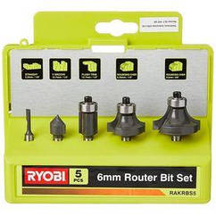 Фрези Ryobi RAKRBS5, набір 5 шт., хвостовик 6 мм (5132003828)