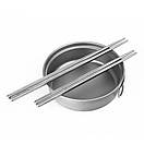 Палички для їжі суші, локшини та лапші титанові, багаторазові 195 мм, фото 6