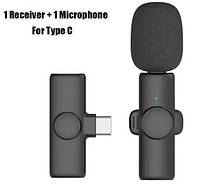 Профессиональный беспроводной петличный микрофон для Type C