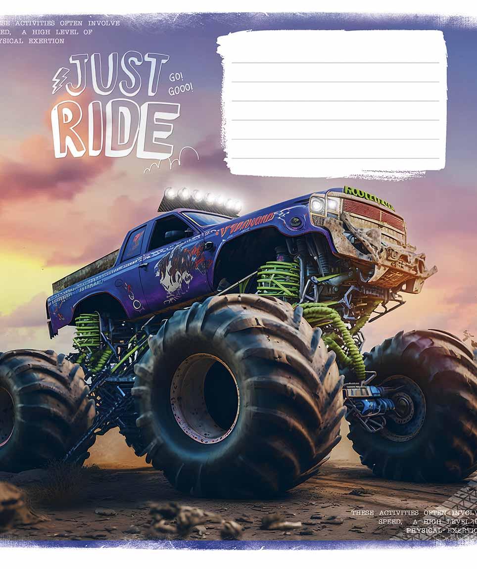 Зошит 12 аркушів у клітинку Школярик Offroad masters 012-3287К