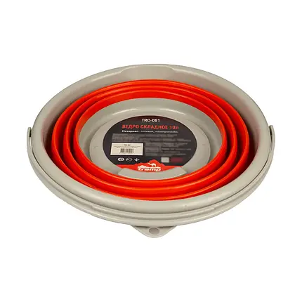 Відро складане силіконове Tramp TRC-091, 10 л (Orange), фото 3