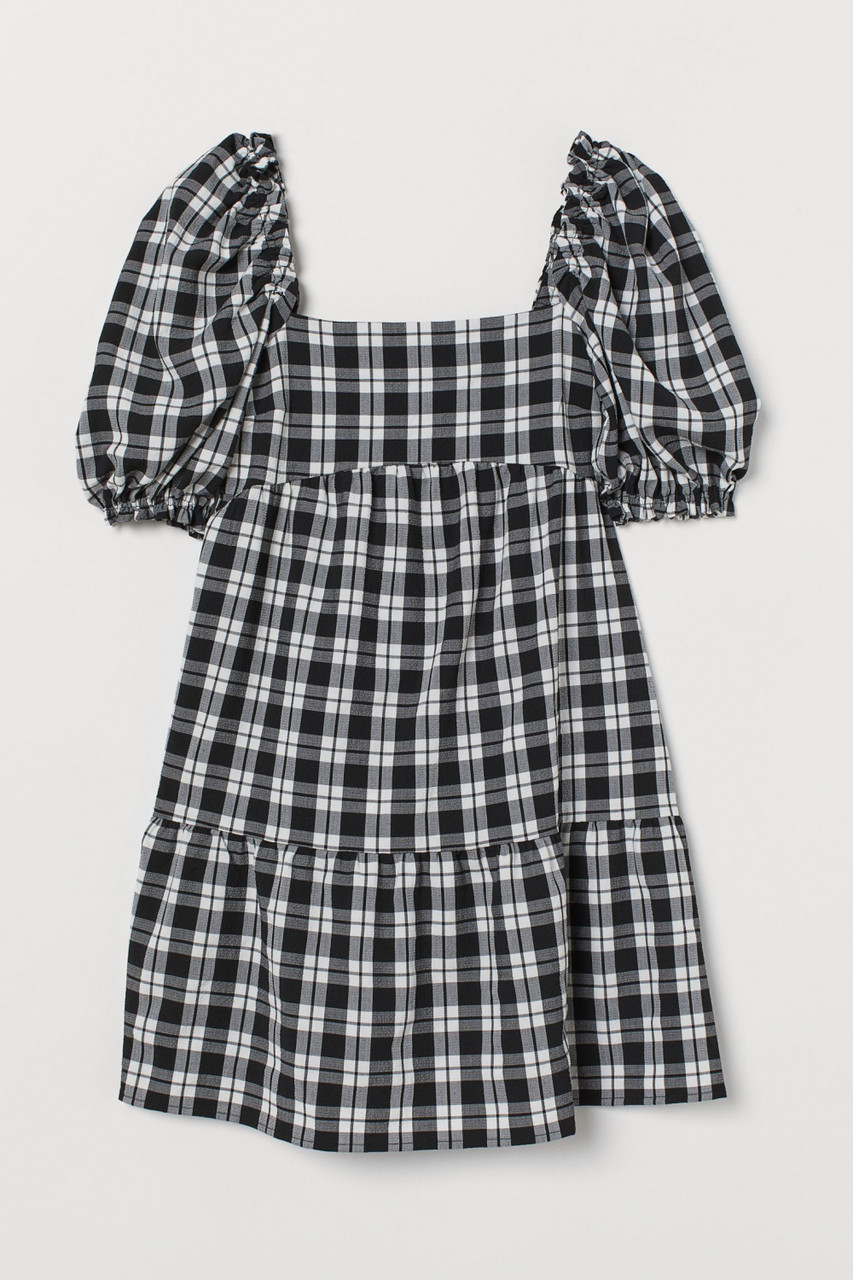Плаття ампірного силуету для жінки H&M Divided 0903868-001 S чорно-білий
