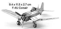 Металевий, 3D, конструктор, пазли, модель, Літак, F-4U, Corsair