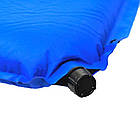 Самонадувний килимок туристичний в намет Ranger Olimp RA 6634 8 см з подушкою водонепроникний синій 1.75 кг для кемпінгу, фото 8