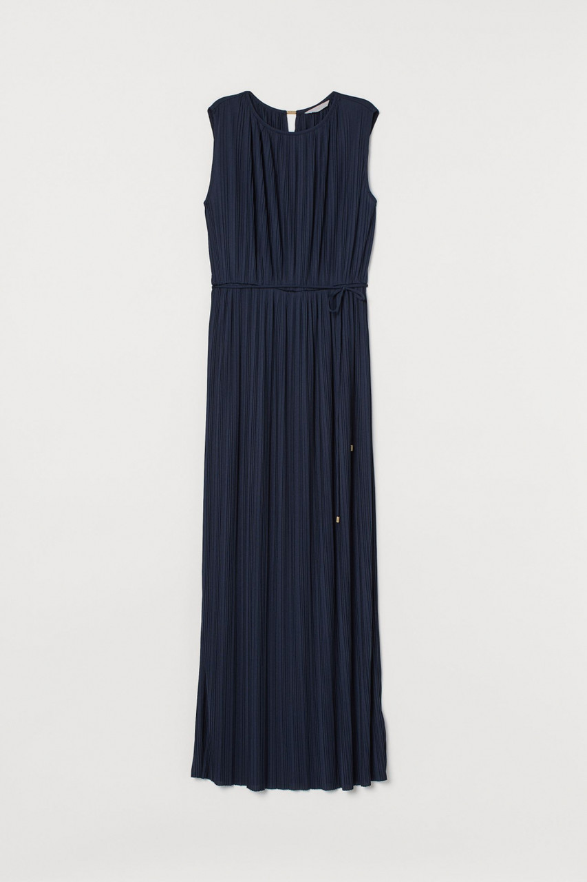 Плаття зі знімним поясом для жінки H&M 0783553-002 M темно-синій