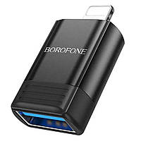 Адаптер BOROFONE BV18 iP male to USB female USB2.0 adapter Black pdr