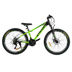 Велосипед спортивний гірський зріст 135-155 см 26 дюймів CORSO GTR-3000 Зелений