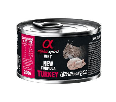 Вологий корм для стерилізованих котів Alpha Spirit (Альфа Спіріт) Turkey Sterilized Cat з індичкою 200 г