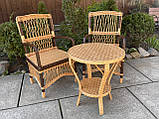2 кресла Ч3+ столик Краб з лози, фото 2