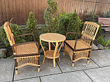 2 кресла Ч3+ столик Краб з лози, фото 6