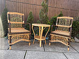 2 кресла Ч3+ столик Краб з лози, фото 7