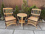 2 кресла Ч3+ столик Краб з лози, фото 8