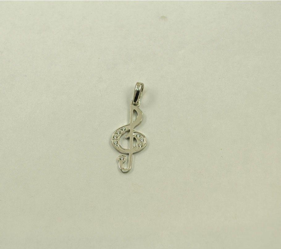 Підвіска скрипковий ключ Maxi Silver 8728