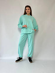 Жіночий весняний спортивний тренувальний та прогулянковий костюм оверсайз, норма, напівбатал