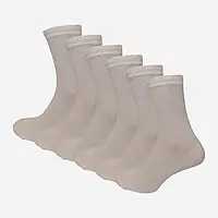 Набір чоловічих шкарпеток високих бавовняних Лео Classic 40-41 6 пар Бежевий