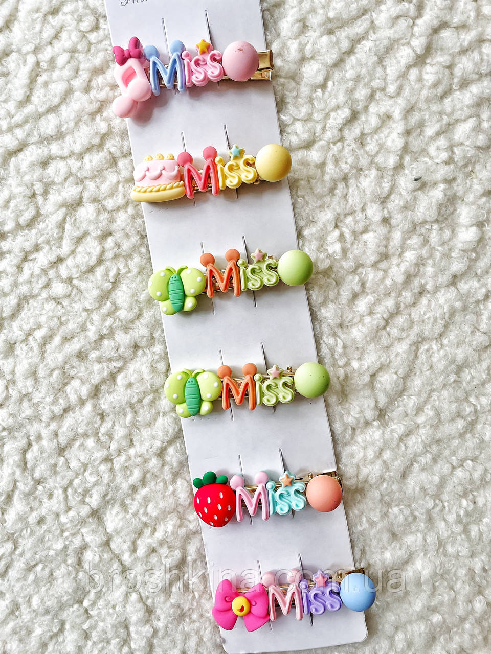 Заколки качечки дитячі 5 см 12 шт./пач. МІКС, фото 1