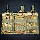 Підсумок під 3 магазини АК Kirasa Арт KI236 Cordura 1000D мультикам для спорядження з системою MOLLE, фото 3