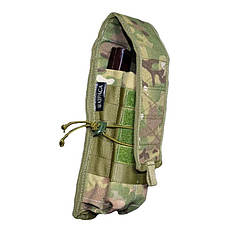 Підсумок для АК подвійний закритого типу кордура Kirasa мультикам Арт KI226 для 2 рожків 1000D система MOLLE вага 0.25 кг