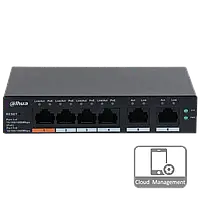 Комутатор 4 порти керований Dahua DH-CS4006-4GT-60 PoE