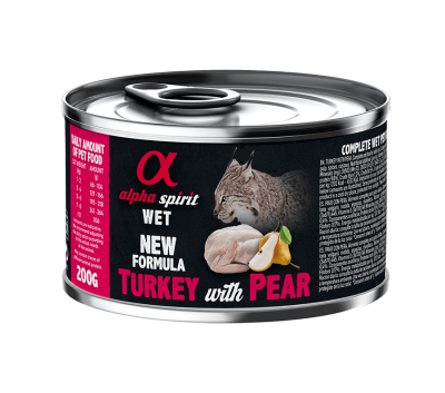 Вологий корм для котів Alpha Spirit (Альфа Спіріт) Turkey with Pear з індичкою та грушами 200 г